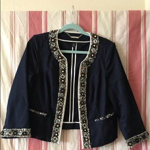 Jeweled cropped jacket. Beautiful color.